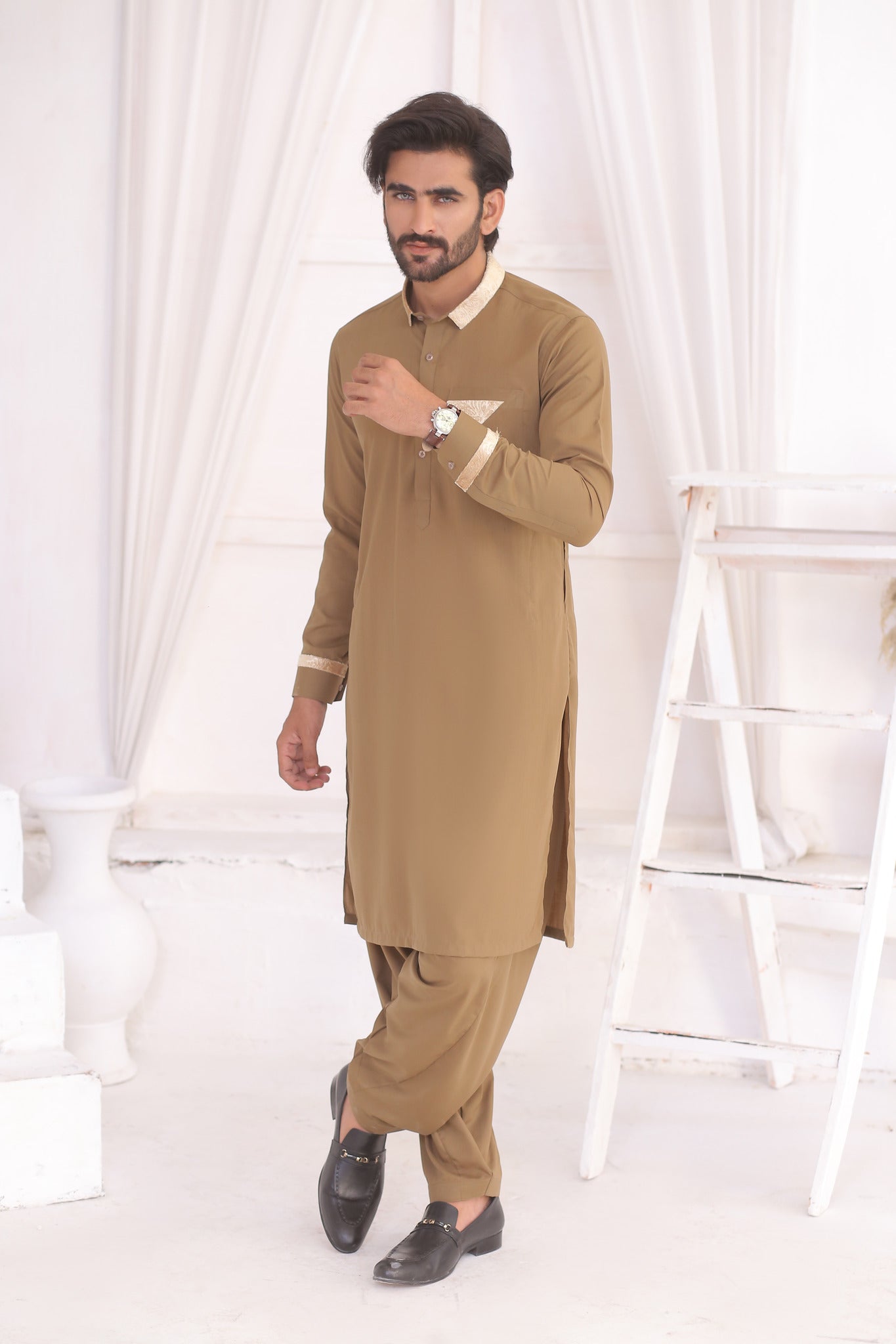 ER 732 Gold Men's Shalwar Kameez