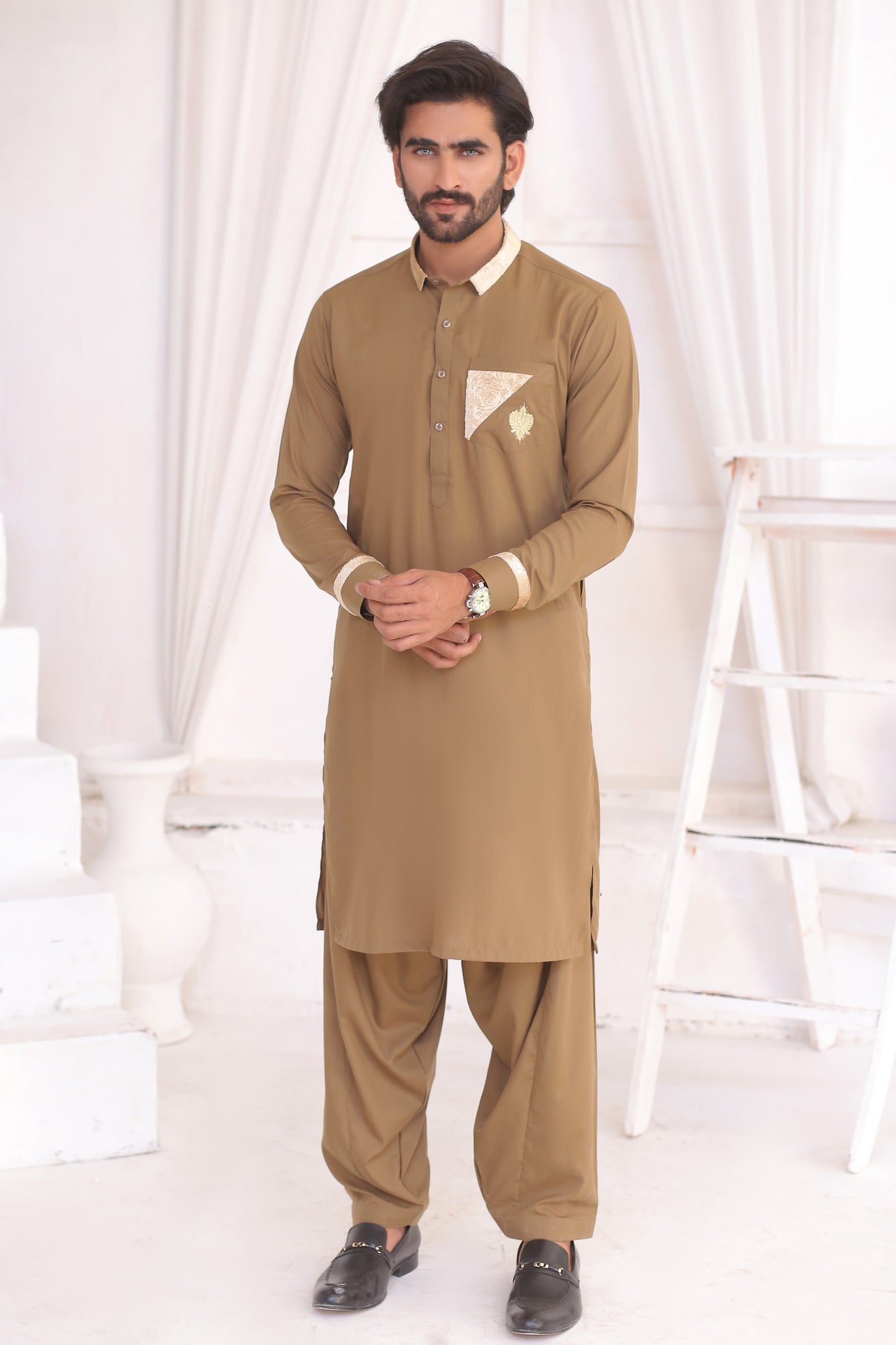 ER 732 Gold Men's Shalwar Kameez