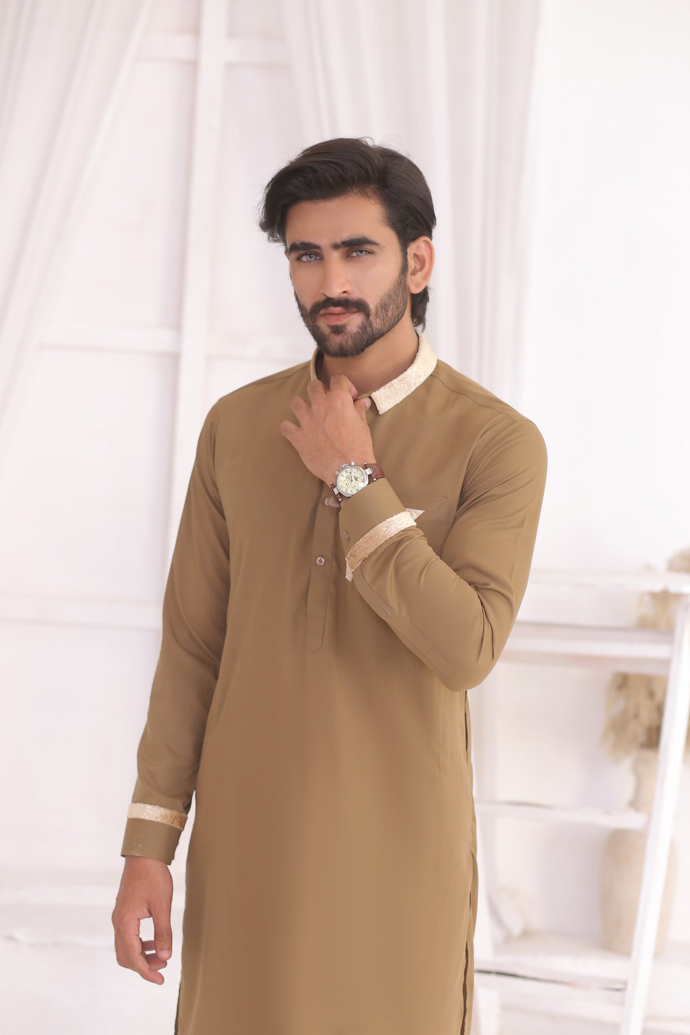 ER 732 Gold Men's Shalwar Kameez