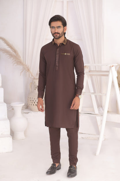 ER 696 Brown Dress Kurta Pajama