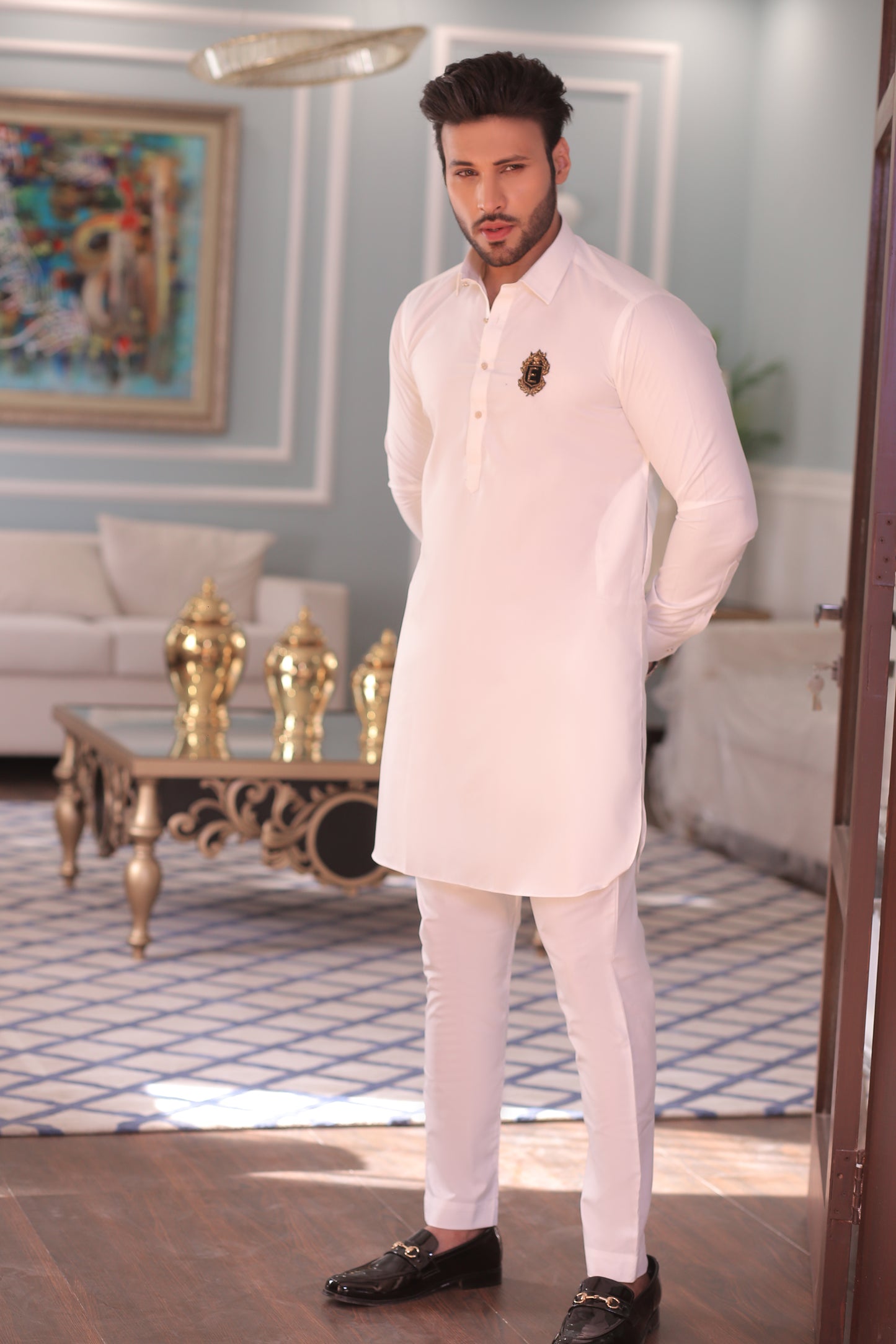 ER 682 White Kurta Pajama