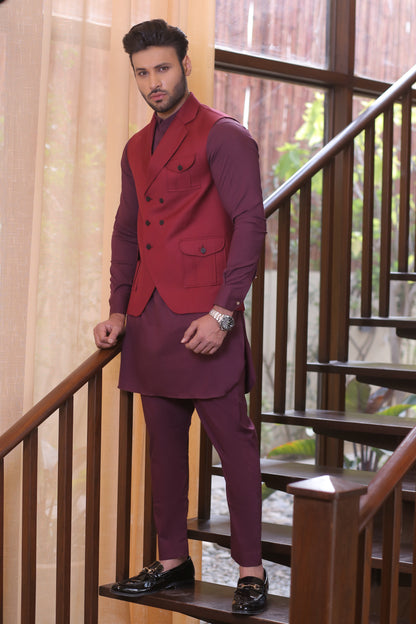 ER 684 Maroon Cotton Kurta Pajama