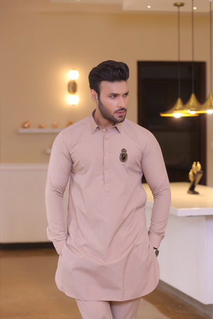 ER 683 Beige Kurta pajama