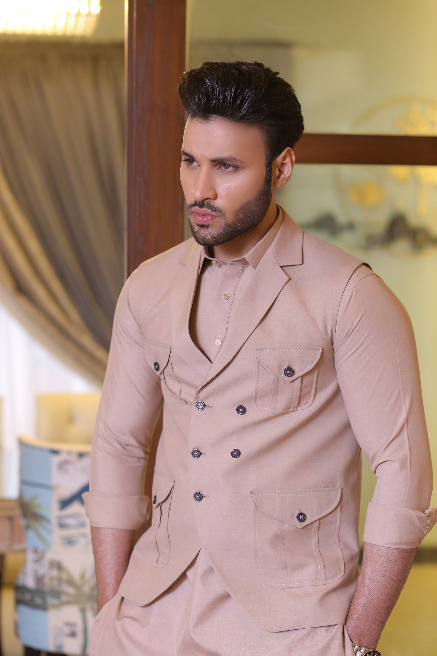 ER WC 1054 Beige Waist Coat