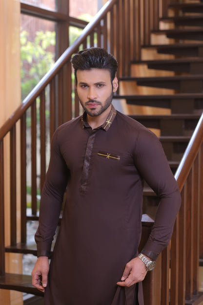 ER 696 Brown Kurta Pajama