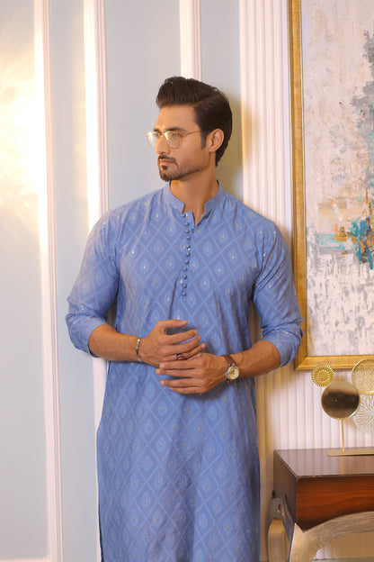 CK 713 Sky Blue Dress Kurta Pajama