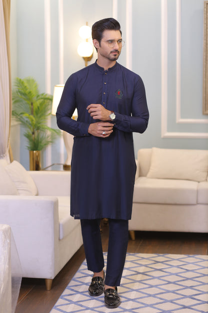 ER 707 Mid Night Blue Kurta Pajama