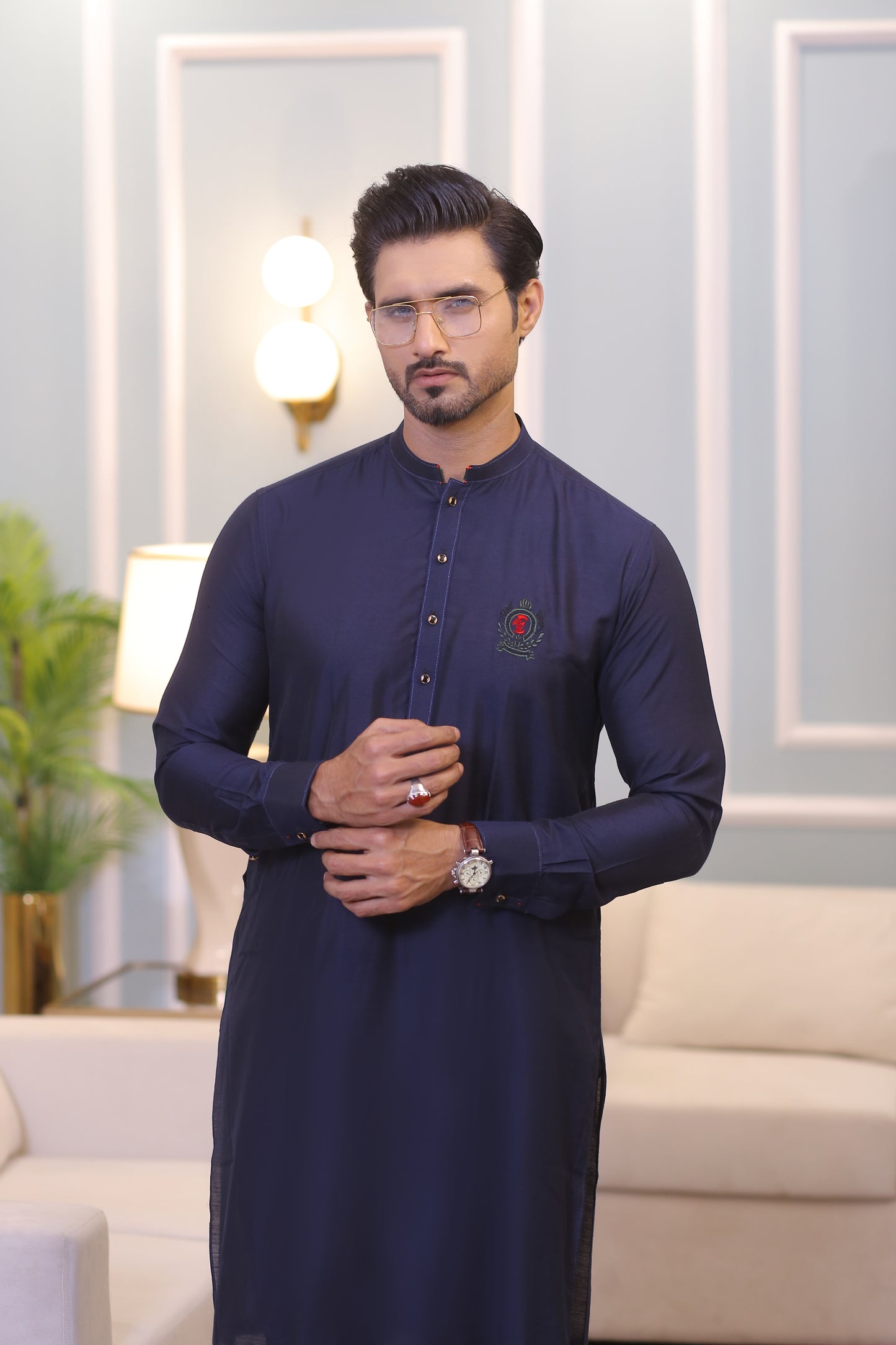 ER 707 Mid Night Blue Kurta Pajama