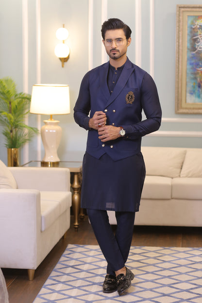 ER 707 Mid Night Blue Kurta Pajama