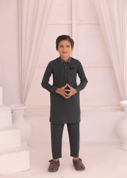 KD 690 Kids Charcoal Kurta Pajama