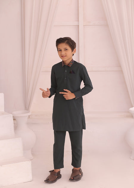 KD 690 Kids Charcoal Kurta Pajama