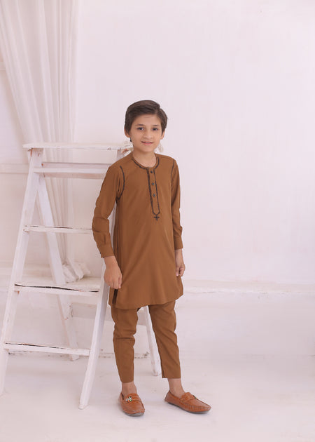 KD 692 Kids Tan Color Kurta Pajama