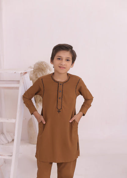 KD 692 Kids Tan Color Kurta Pajama