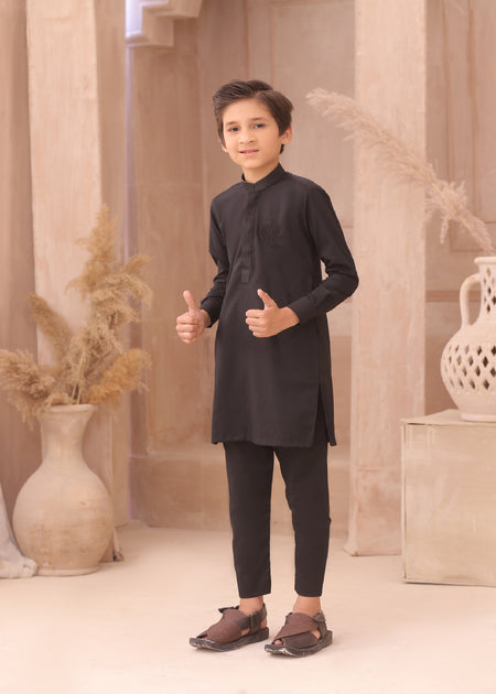 KD Kids Black Pajama And Kurta