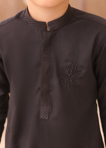 KD Kids Black Pajama And Kurta