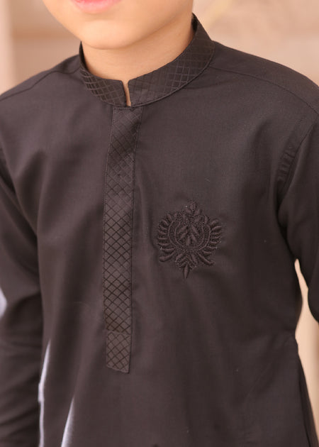 KD Kids Black Pajama And Kurta