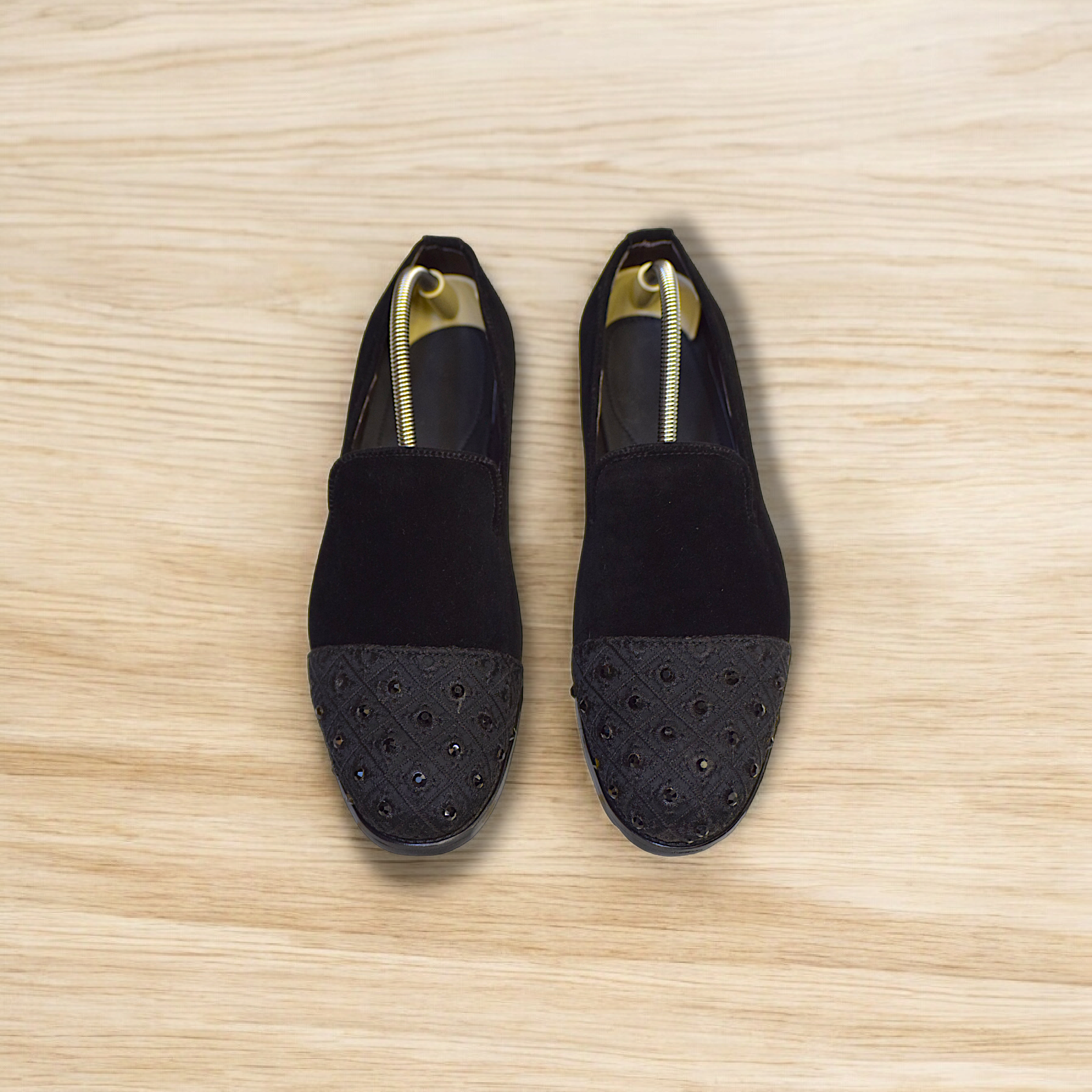 black double strap monk shoes