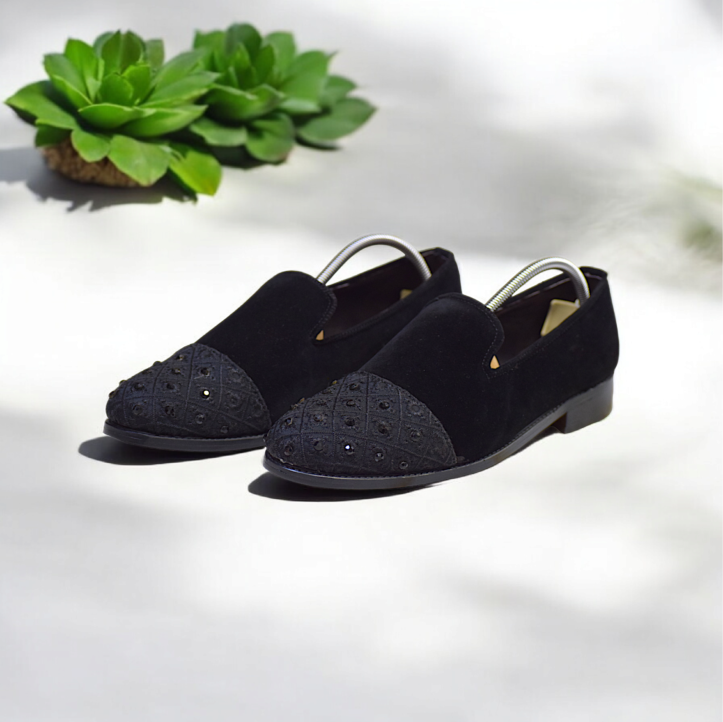 black double monk shoes