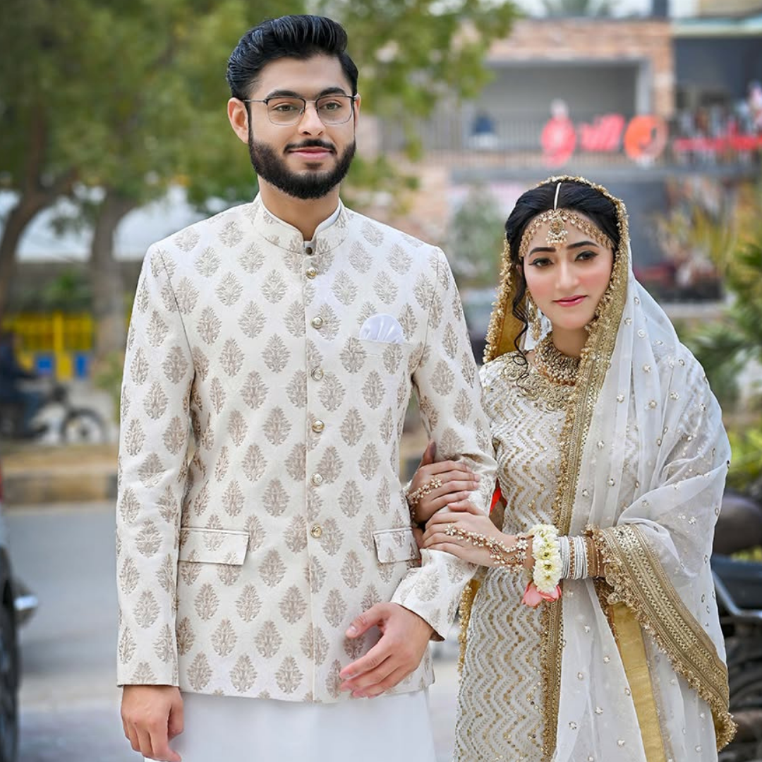 Client Diaries Beige Perfect Nikkah Prince Coat