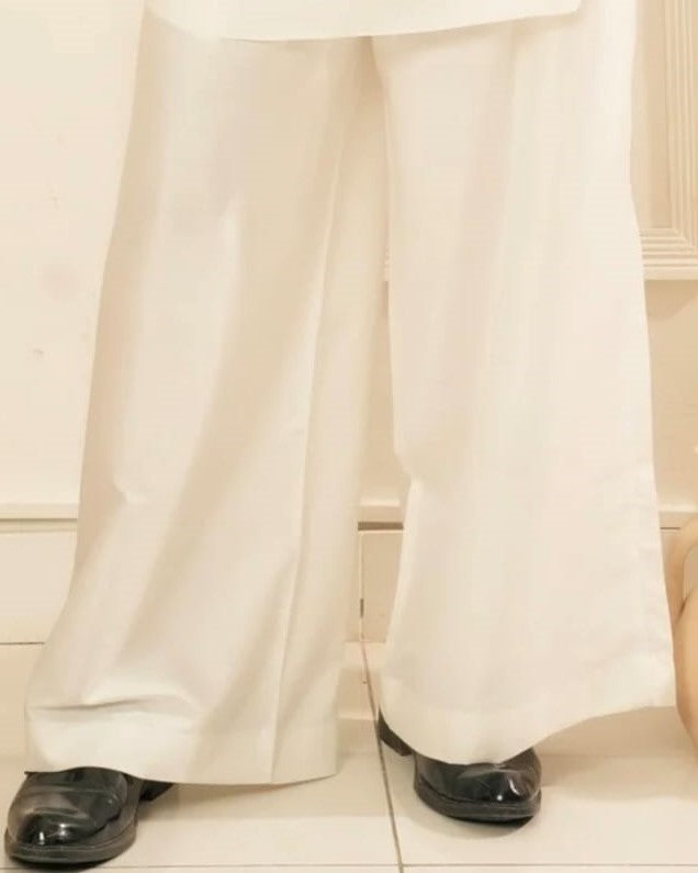 CK 752 White Embroidered Kurta With Farshi Shalwar