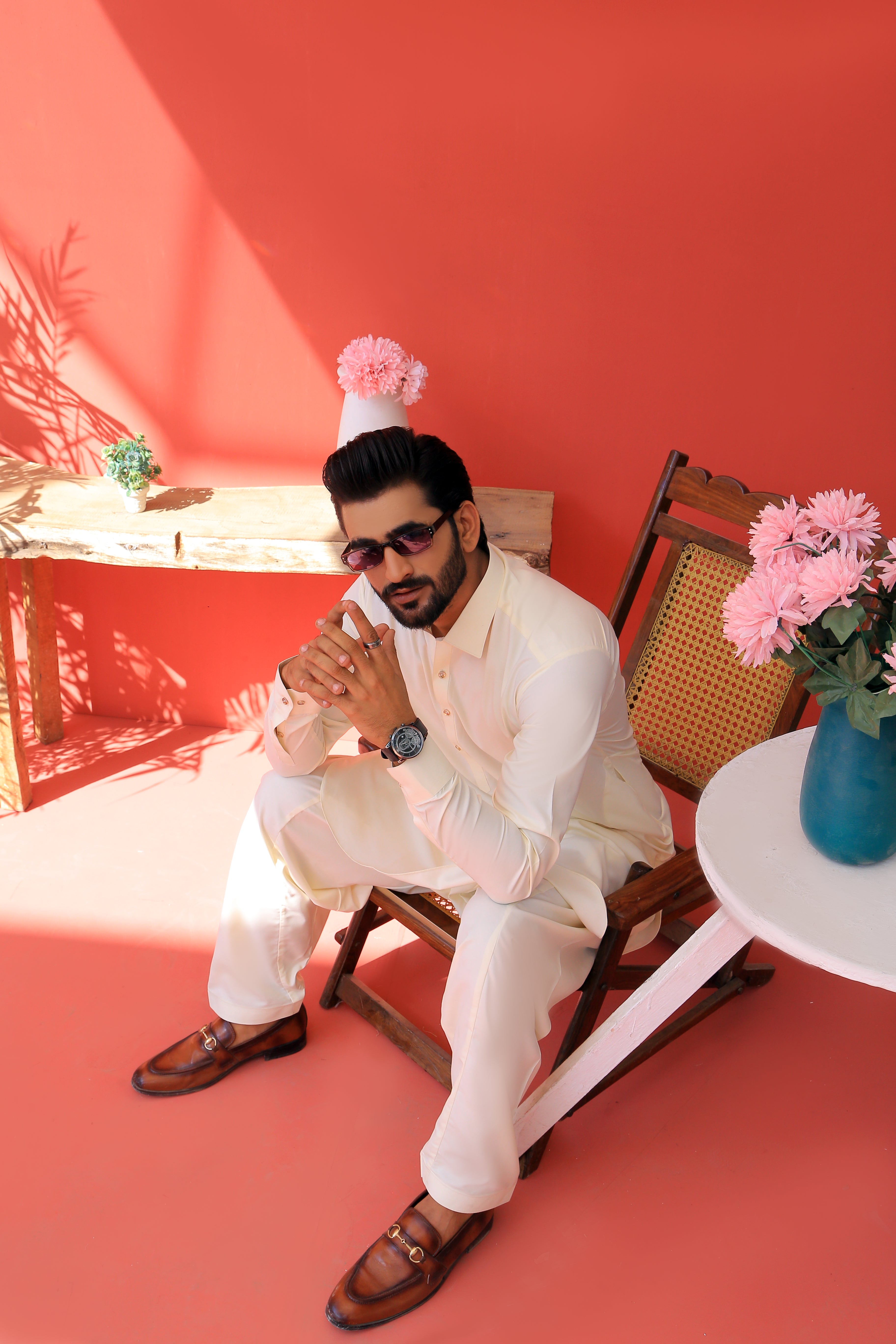 ER 788 Aba White Kurta Shalwar For Men