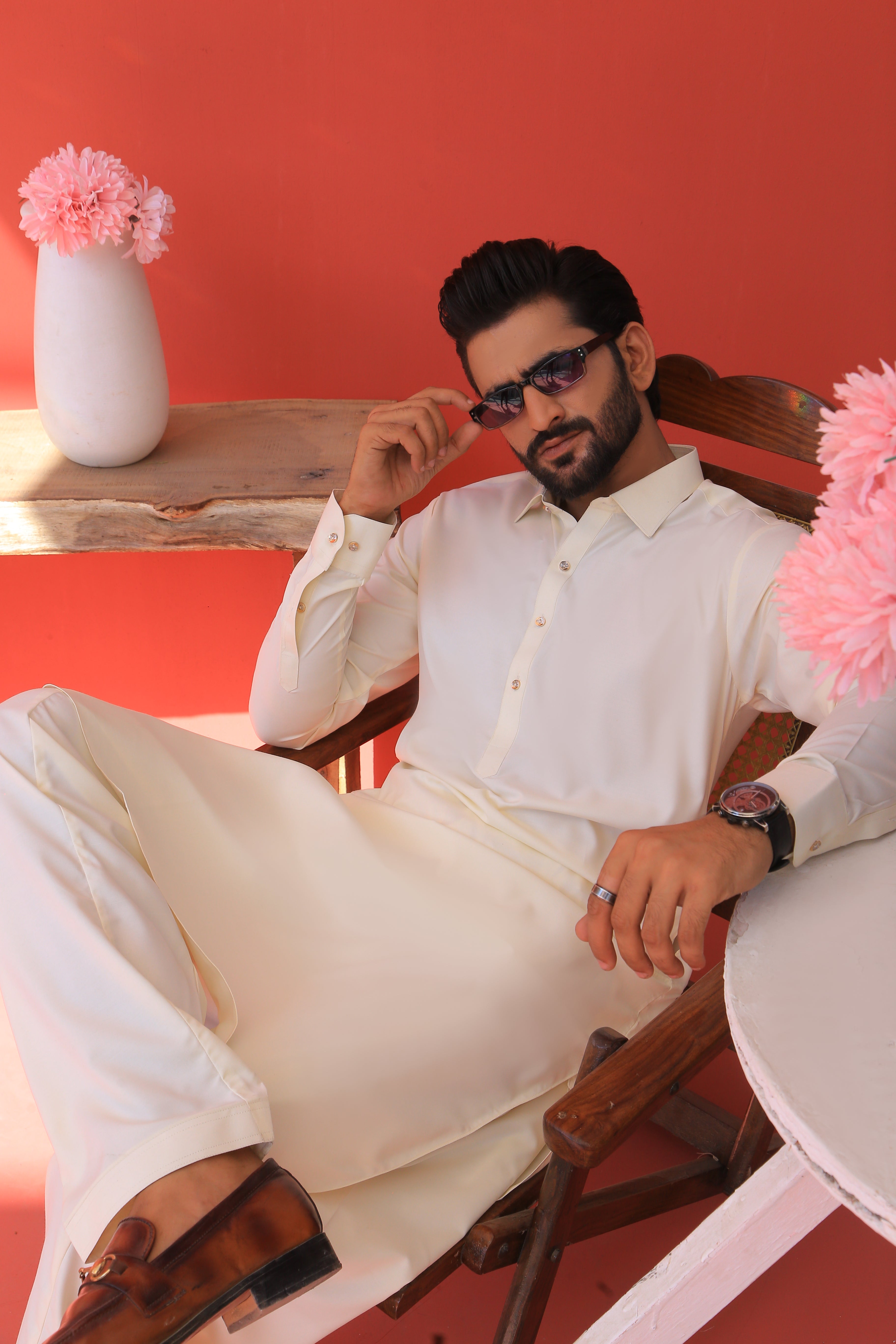 ER 788 Aba White Kurta Shalwar For Men