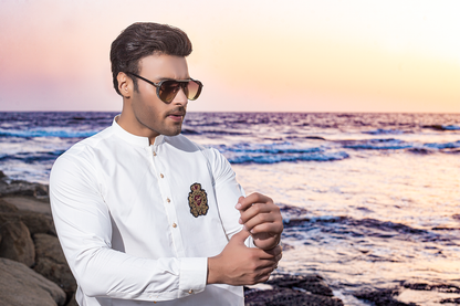 ER 406 White Mens Kurta Pajama