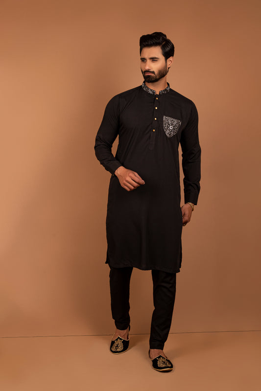 ER 310 Black Kurta Pajama