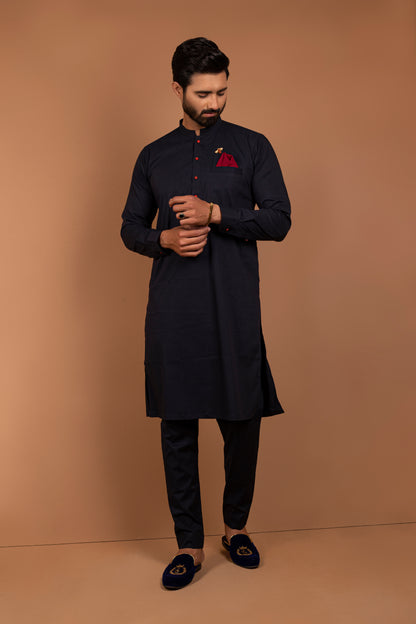 ER 355 Black Kurta Pajama