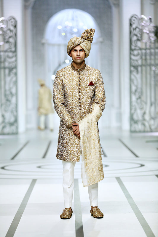 BCW 32 Delicate Copper Sherwani - Exquisite Ethnic Wear for Men