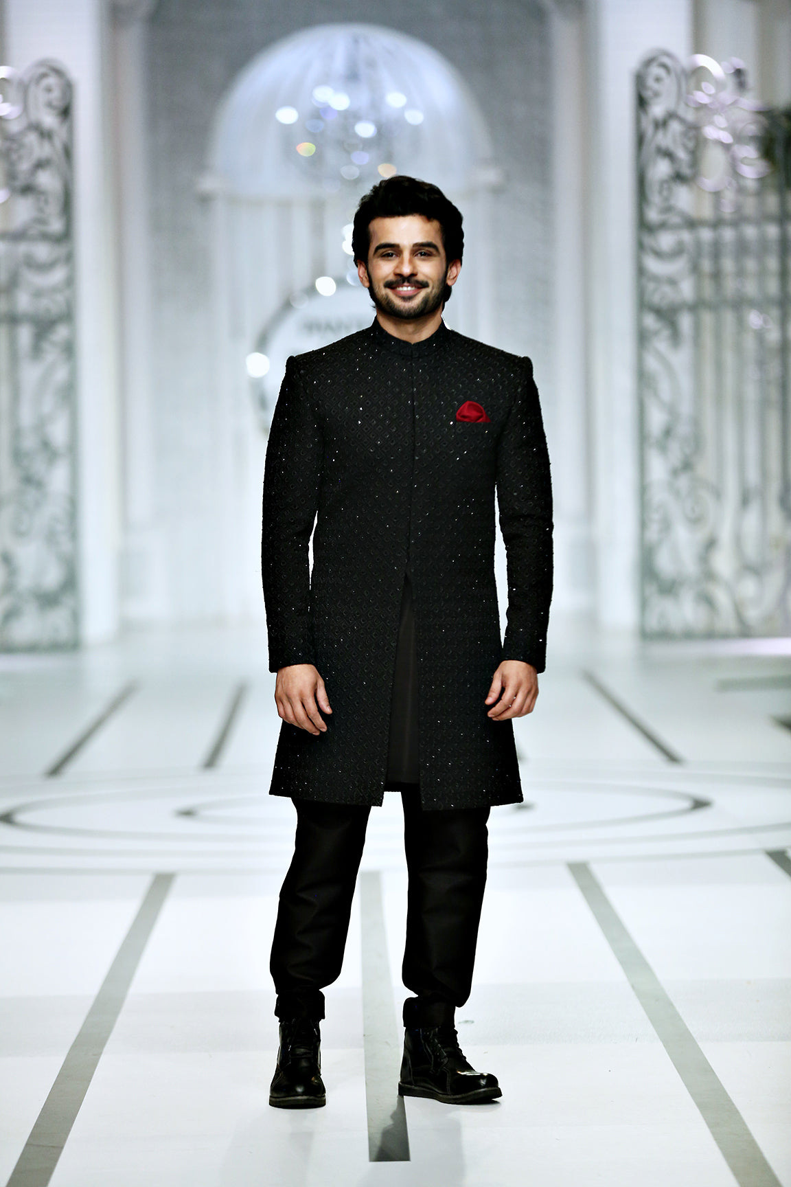 black sherwani for men