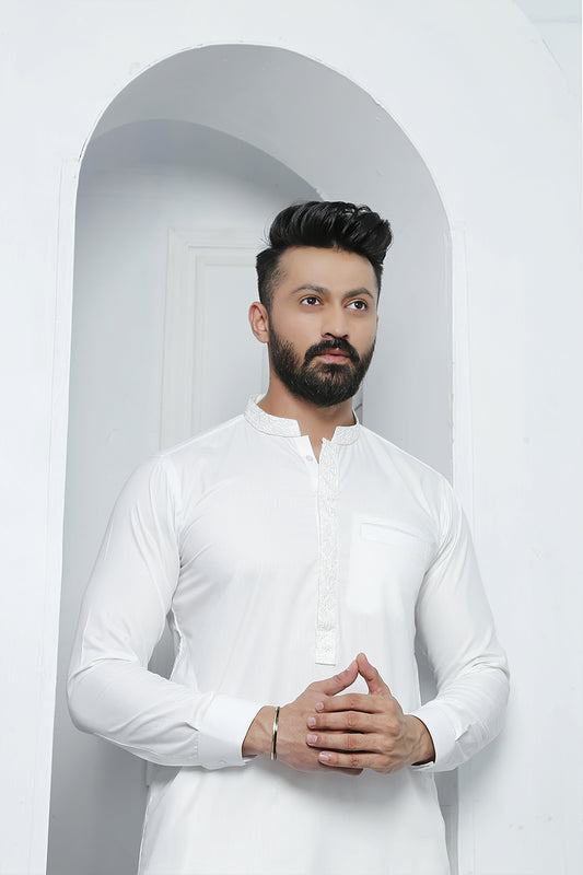 ER 465 White Edge Republic Kurta Pajama For Men