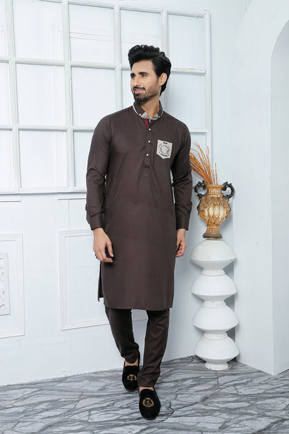 ER 485 Brown Edge Republic Kurta Pajama For Men