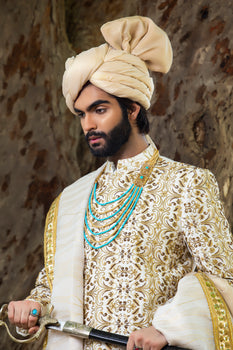 Salt of the Earth Groom Sherwani For Men