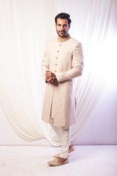 Pure Gold Sherwani For Groom