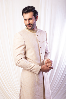 Pure Gold Sherwani For Groom