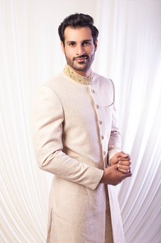 Pure Gold Sherwani For Groom