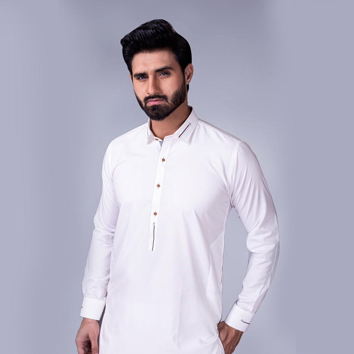 ER 223 Off White Kurta Pajama Design