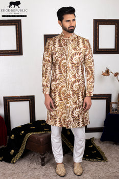 Groom MAgnificent Multi Colored Sherwani