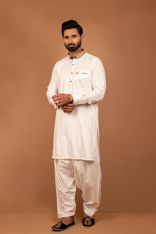 ER 314 White Shalwar Kameez Design