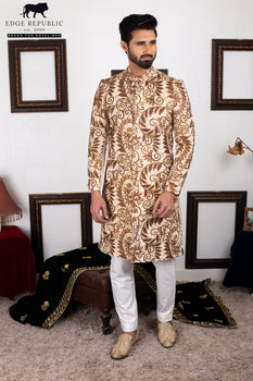 Groom MAgnificent Multi Colored Sherwani