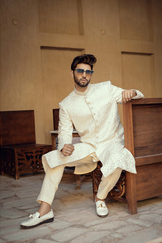 White Pearl Sherwani