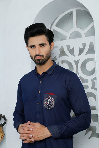 ER 494 Blue Kurta Pajama For Men