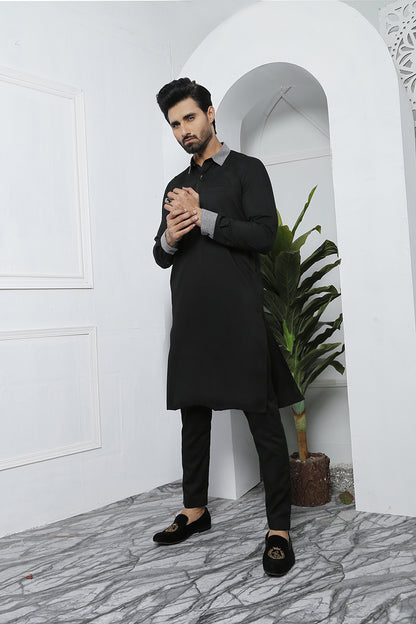 ER 463 Black Edge Republic Kurta Pajama For Men