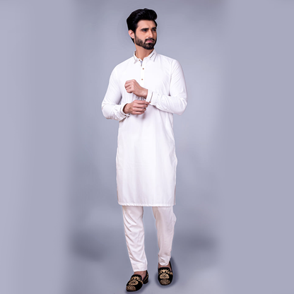 ER 223 Off White Kurta Pajama Design