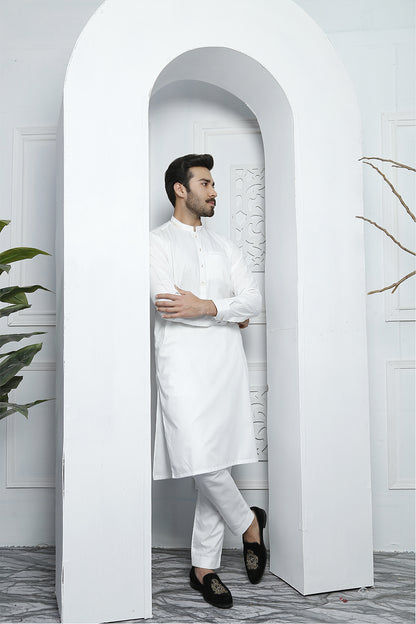 ER 475 White Edge Republic Kurta Pajama For Men