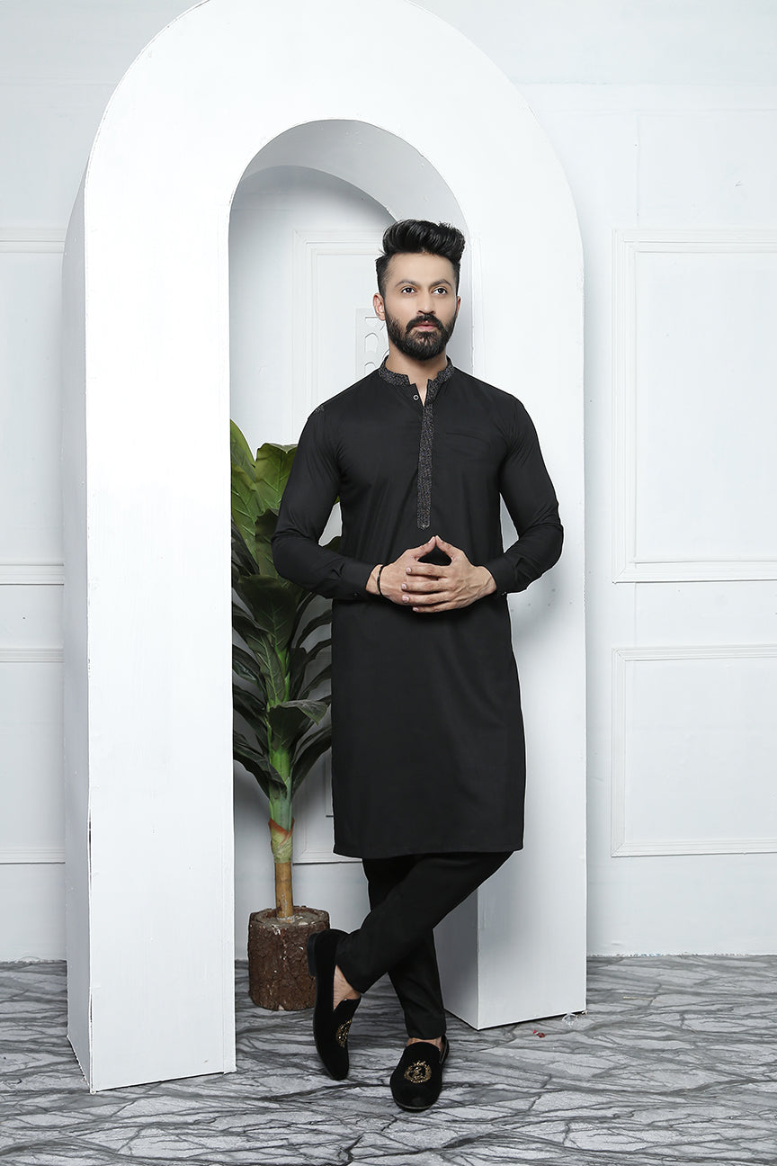 ER 482 Black Edge Republic Kurta Pajama For Men