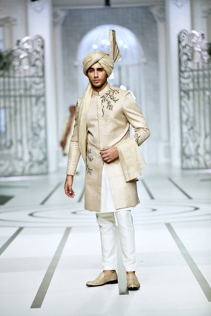 black sherwani groom