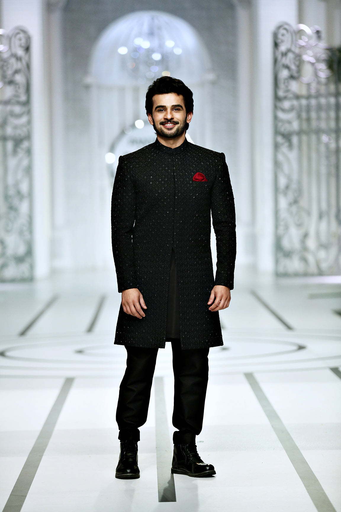 black sherwani designs