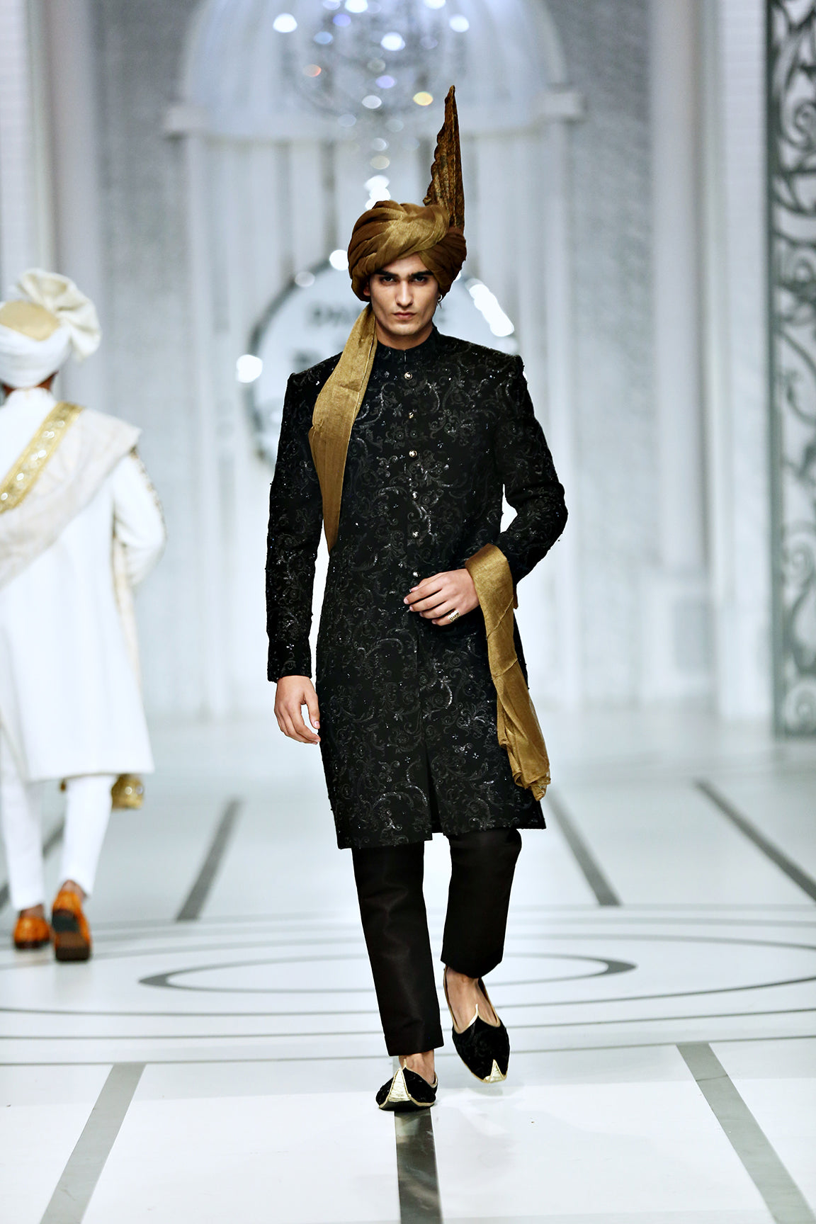 black sherwani for groom